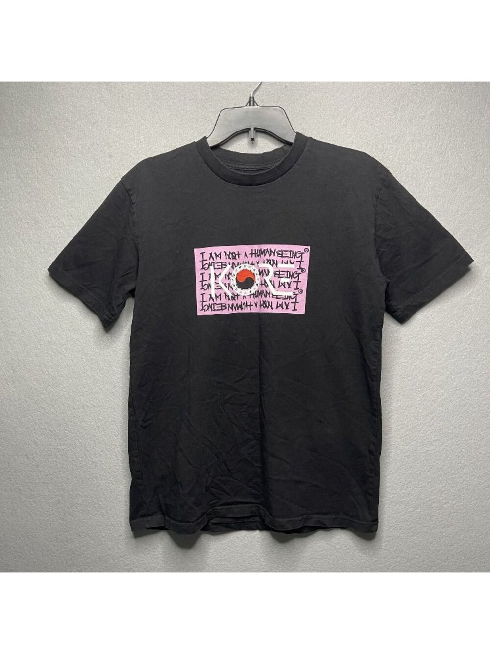I Am Not A HumanBeing Kore Black Graphic Tee Shirt Medium